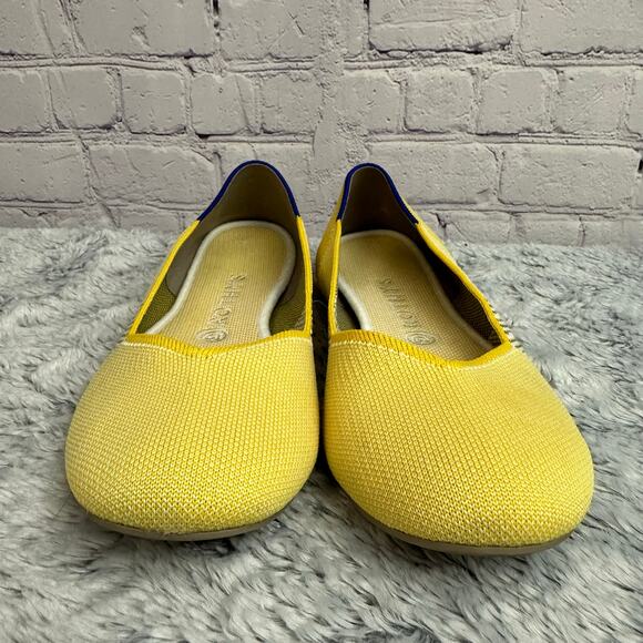 Rothy's The Flat Slip On Shoes Yellow Knit Flats Women's 11 Casual Washable - Picture 7 of 11